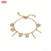 Export-Hersteller, handgefertigtes Zirkonia-Armband | 18 Karat vergoldetes Messing AAA CZ