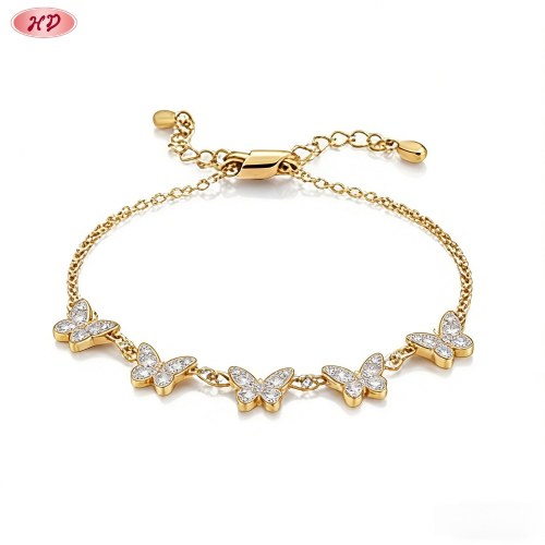 Proveedor al por mayor, pulsera de circonita cúbica audaz | Latón chapado en oro de 18k AAA CZ para mujer