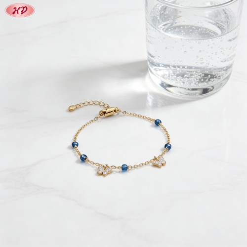 Fabricante exportador, pulsera de circonita cúbica chic | Latón chapado en oro de 18k AAA CZ