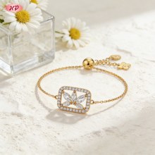 Proveedor al por mayor de pulseras elegantes de circonita cúbica chapada en oro de 18k | Joyería de regalo AAA CZ