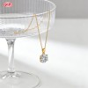 OEM-Schmuckfabrik, trendige Zirkonia-Anhängerkette, 18 Karat vergoldet | AAA CZ