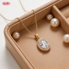 Großhandelslieferant, exquisite Zirkonia-Halskette, 18 Karat vergoldet | AAA CZ Anhängerschmuck