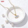 Collar moderno y clásico de circonita cúbica chapada en oro de 18k, directo de fábrica | Joyería AAA CZ