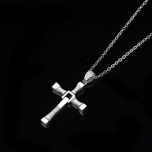 Wholesale Gold Chain Cross Necklace with Religious and Minimalist Design| High Quality Hypoallergenic Color ​resistant| 18k Gold AAA Cubic Zirconia Jewelry Jewellry Wholesale