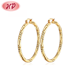 Statement Chunky Gold Large Hoop Earrings Wholesale| Large Hoop Earrings Simple Design For women Sell on Amazon| 18k Gold Plated AAA Cubic Zirconia
