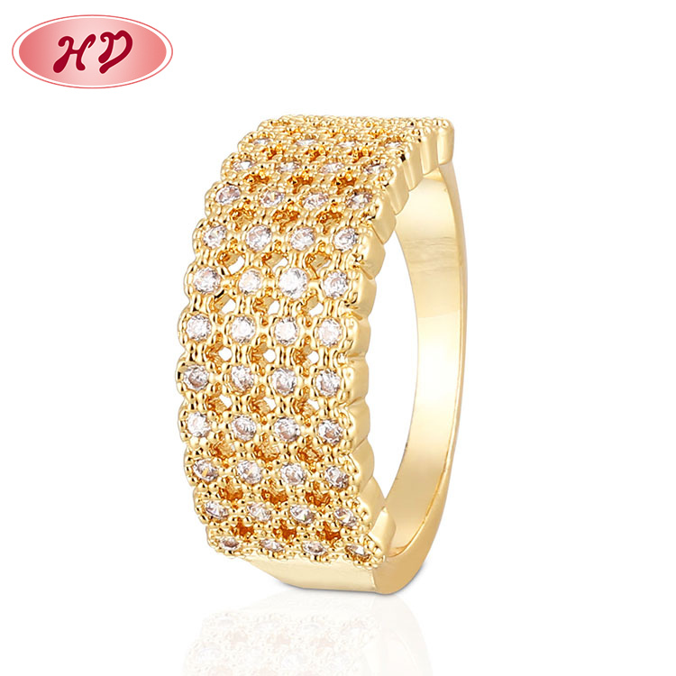 Cubic Zirconia Chunky Rings for Women 18k gold 2