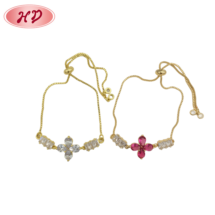 Zirconia Flower Adjustable Chain