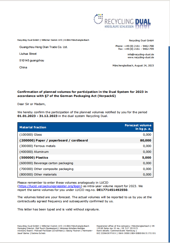 German epr certificate