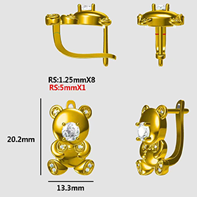 Huggie earring customization