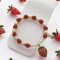 Wholesale Bracelet 18K Gold-plated Fruit Strawberry Design
