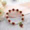 18K Gold-plated Bracelet  Jewelry Wholesale |  Pearl & Strawberry Fruit Design
