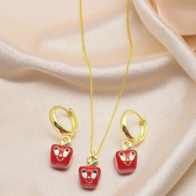 Jewelry Set Supplier Hot Selling Lucky Apple Design Women's Jewelry