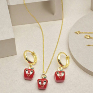 Jewelry Set Supplier Hot Selling Lucky Apple Design Women's Jewelry