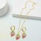 Fashion Jewelry Set Wholesale Hot Selling Strawberry Women's Jewelry Earrings&Necklaces With Zircon