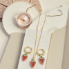 Conjunto de joyas al por mayor: pendientes y collares de fresa para mujer