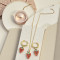 Wholesale Jewelry Set Strawberry Women's Jewelry Earrings & Necklaces
