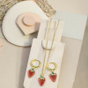 Conjunto de joyas al por mayor: pendientes y collares de fresa para mujer