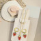 Wholesale Jewelry Set Strawberry Women's Jewelry Earrings & Necklaces