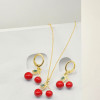 Conjunto de joyas con entrega directa del fabricante: pendientes y collares colgantes de cereza para mujer