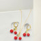 Drop Earrings & Necklaces Manufacturer's Direct Delivery Jewelry Set Cherry Women's Jewelry