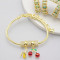 China Chain Bracelet Supplier Fruit Design Women'S Jewelry With 18K Gold Plated
