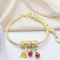 China Chain Bracelet Supplier Fruit Design Women'S Jewelry With 18K Gold Plated