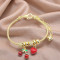Chinese Bracelet Wholesale Cherry&Heart Trend 18k Gold Plated Women's Jewelry