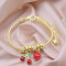 Chinese Bracelet Wholesale Cherry&Heart Trend 18k Gold Plated Women's Jewelry