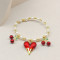 China Wholesale Bracelet Cherry&Heart Women's Jewelry With 18k Gold Plated