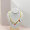 Collar con forma de corazón, venta directa de fábrica, colgante chapado en oro de 18 quilates, joyería.