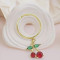 Fashion Earring Wholesale China 18K Gold-Plated Zircon Cherry Design Women's Jewelry