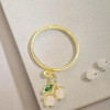 Pendientes de moda de China | Joyería de circonita blanca con baño de oro de 18 quilates para mujer