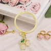 Pendientes de moda de China | Joyería de circonita blanca con baño de oro de 18 quilates para mujer