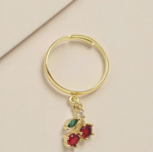 Venta al por mayor de pendientes | Joyería de moda con circonitas color cereza
