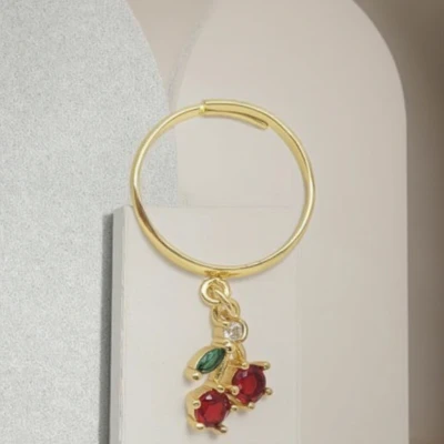 Jewelery Earring Wholesale | Red Cherry Zircon Fashion Jewelry