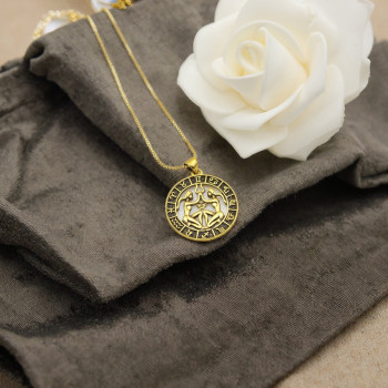 Gemini Jewelry Necklace | 18k Gold Plated Constellation Series Design Women's Jewelry