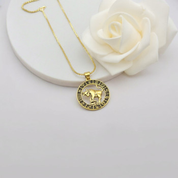 Taurus Jewelry Necklace Wholesale | Constellation Series Design 18k Gold Plated Necklace Jewelry