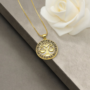 18K Gold-Plated Jewelry | Twelve Zodiac Series Libra Women'S Necklace Jewelry Wholesale
