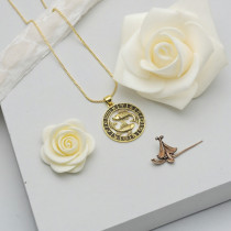 Aquarius Jewelry Necklace | 18k Gold Plated Jewelry Twelve Constellation Series Design Necklace Wholesale