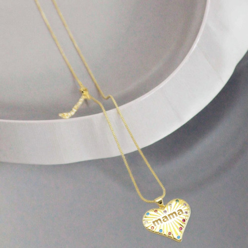 Mother's Day jewelry 18k gold-plated heart-shaped zircon design for women's jewelry