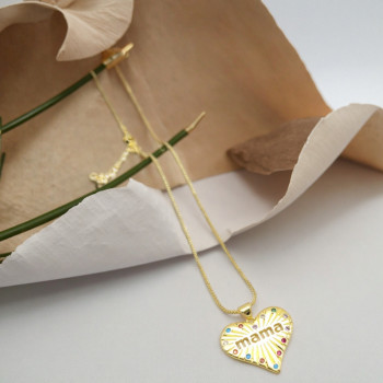 Mother's Day jewelry 18k gold-plated heart-shaped zircon design for women's jewelry