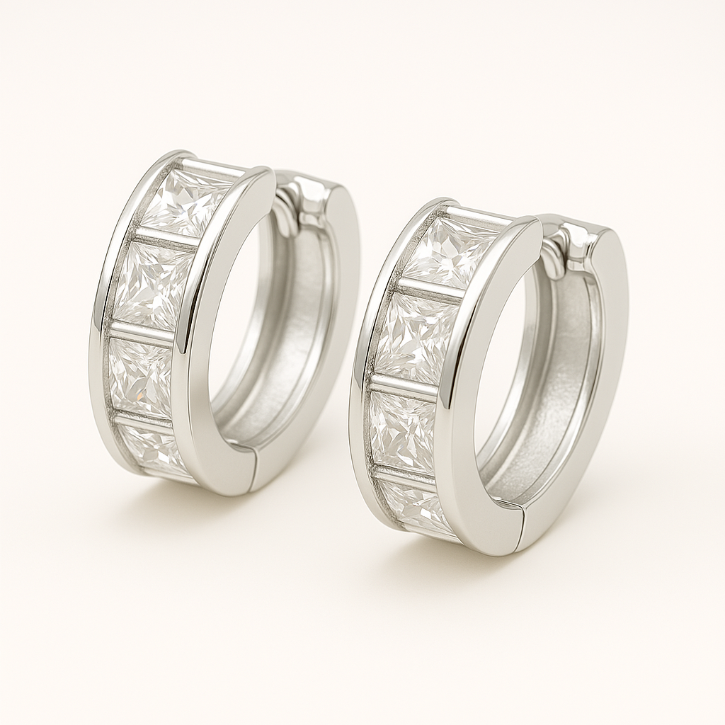 S925 silver huggies earring
