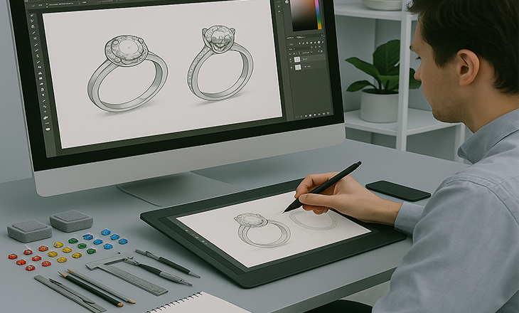 HD Jewelry custom jewelry design and prototyping in studio