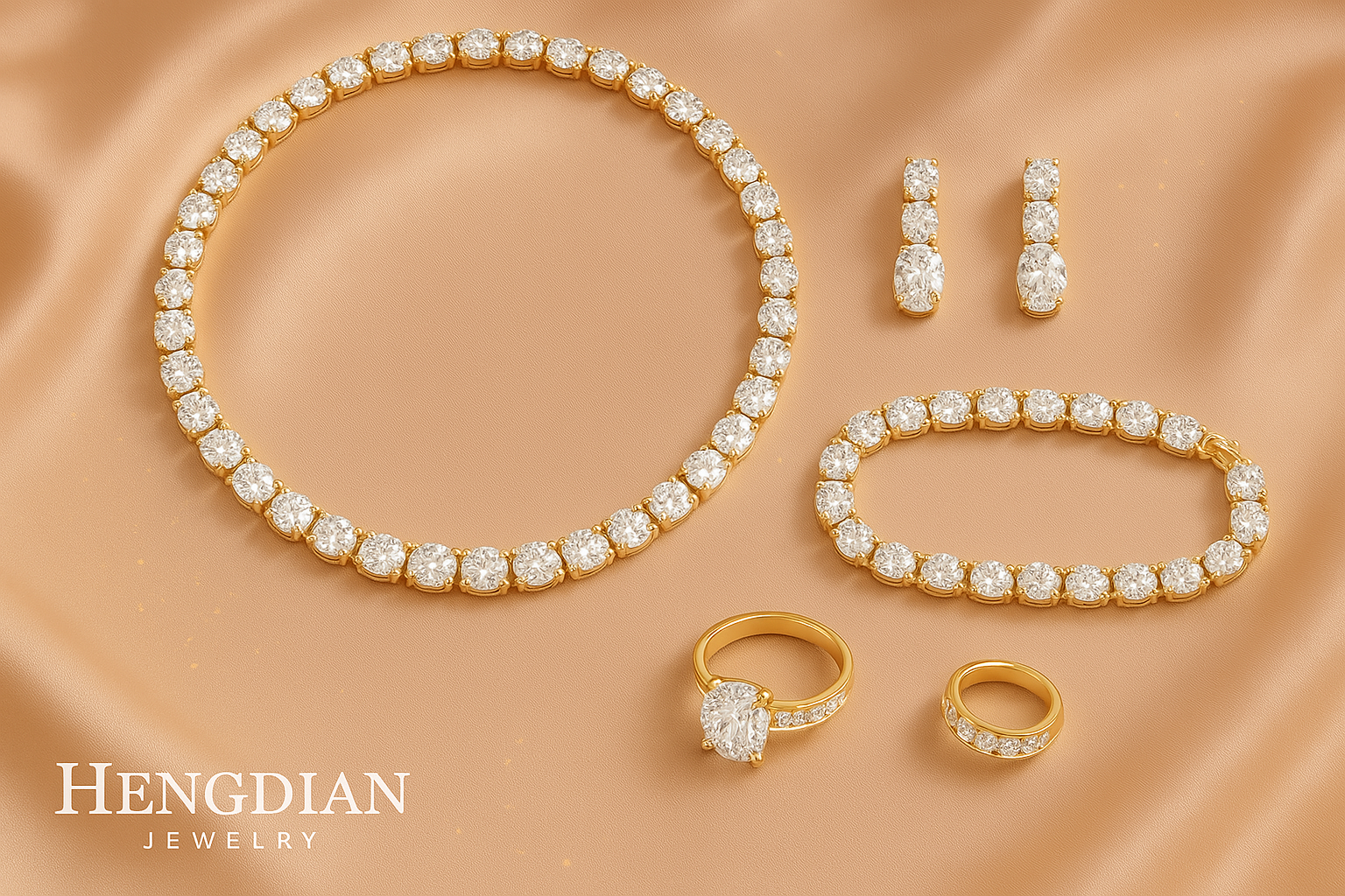 Explore 18k gold plated jewelry sets wholesale collection by Hengdian Jewelry