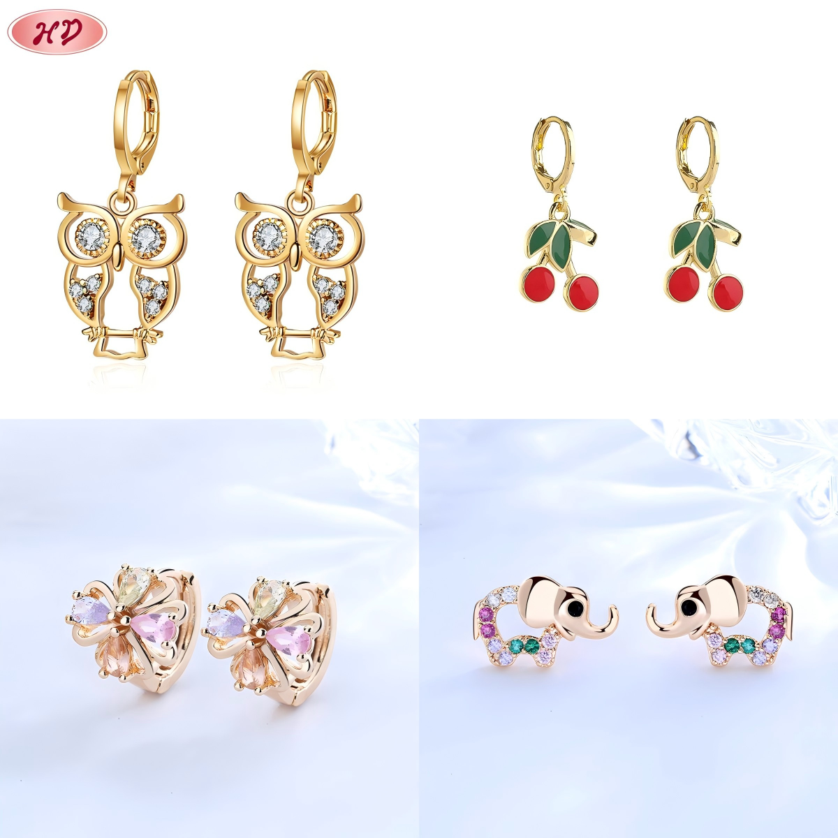 Hengdian 18K gold-plated jewelry with different patterns.