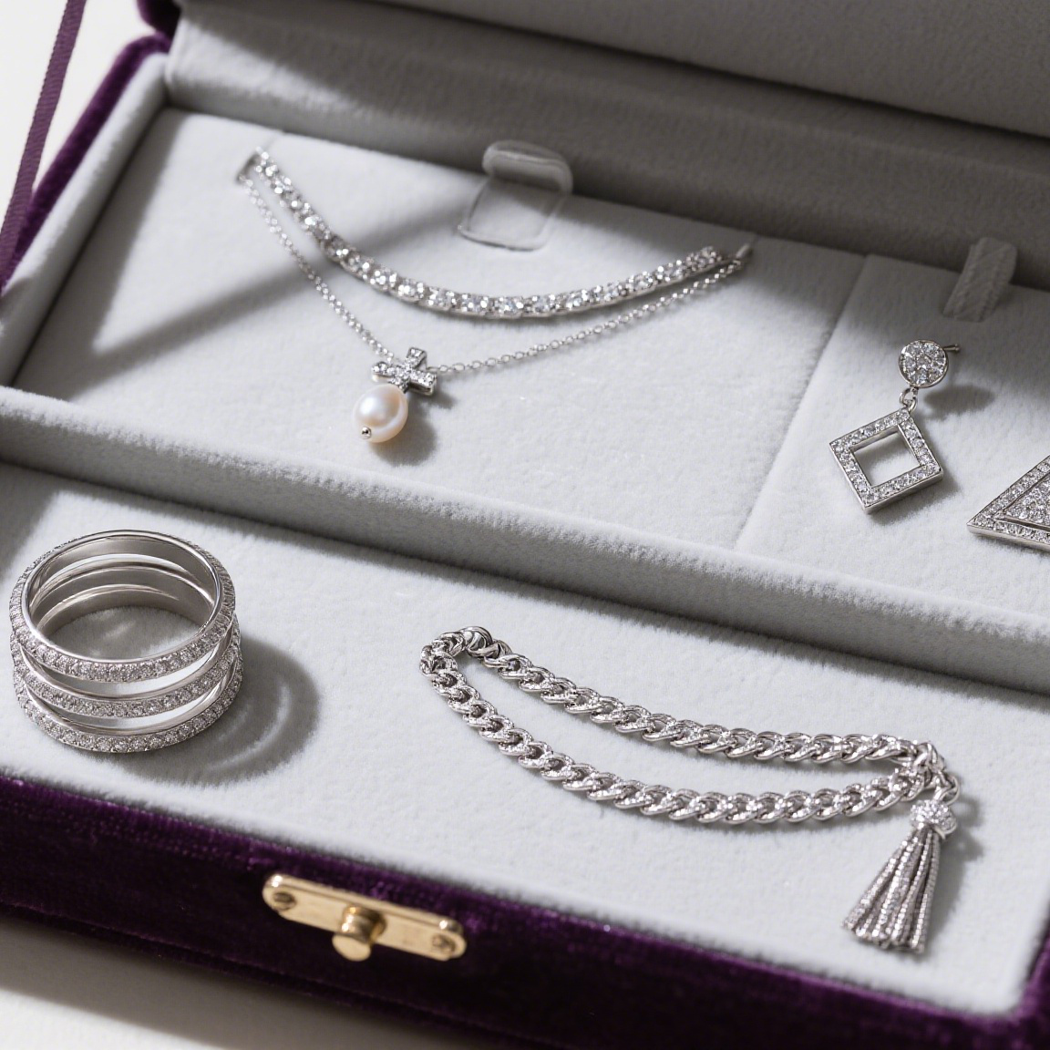 Layered affordable S925 silver jewelry set for women wholesale