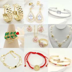 2025/12/13 Catálogo de nuevos diseños de joyas de moda bañadas en oro de 18 quilates de Hengdian Je