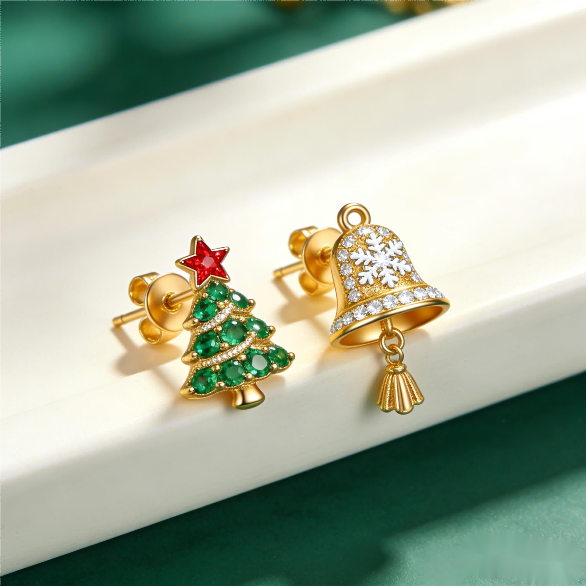 Holiday-themed stud earrings for wholesale christmas jewelry