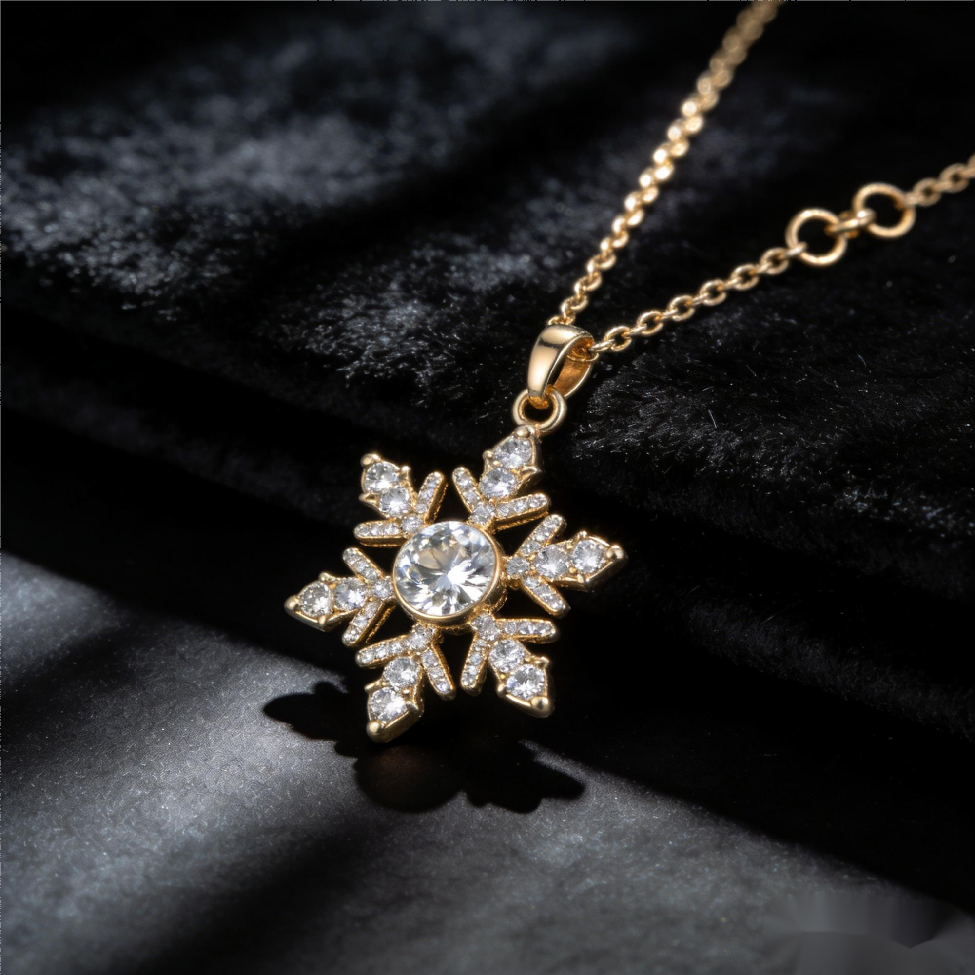 Snowflake pendant necklace in christmas jewelry wholesale
