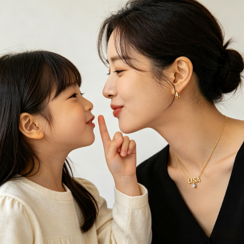 Mother's Day jewelry: engraved necklace with pendant